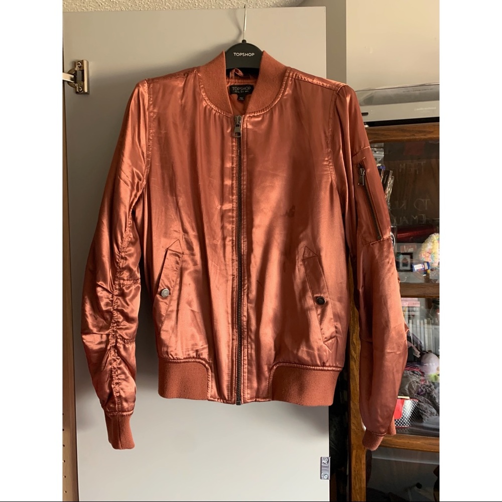 TOPSHOP satin bomber